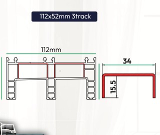 112x52mm 3 Track Frame