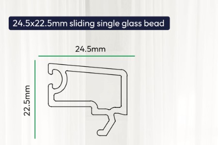 24.5x22.5mm Sliding Single Glass Bead