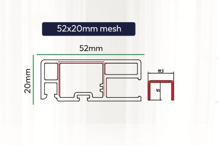 52x20mm Mesh