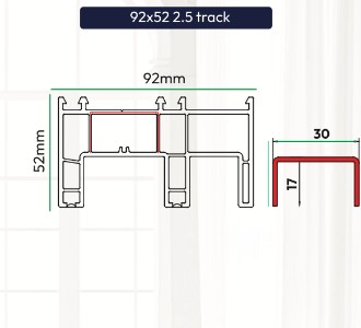 92x52mm 2.5 Track Frame